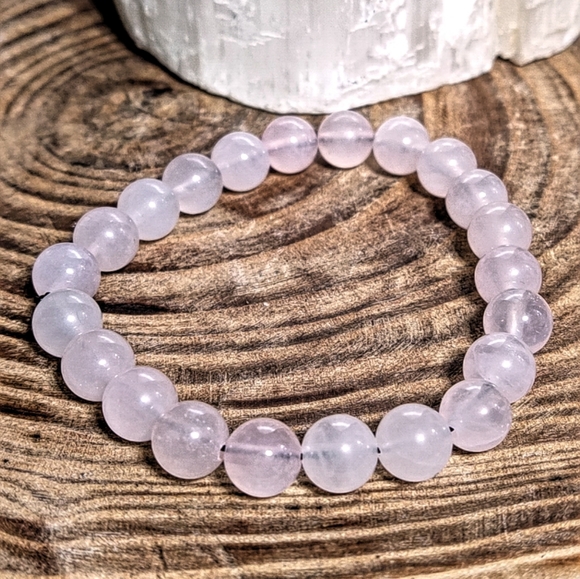 Hand-made Rose Quartz Stone Unisex Bracelet - Picture 2 of 2